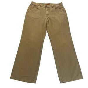 Vintage Bob Timberlake Canvas Jeans Mens Fit 34x29 (34x30 Tag) Khaki 90s Y2K